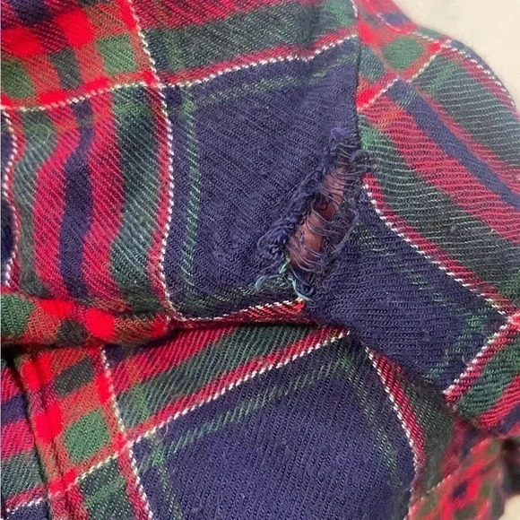 One Femme Plaid Button-Up Tunic W/ Waist Belt Size Med-large Pre-Owned - Picture 13 of 14